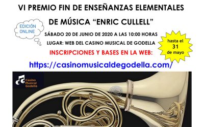 L’escola de música de Godella obri la convocatòria per participar als VI Premis ‘Enric Cullell’