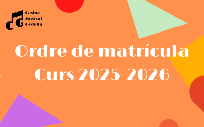 Ordre de matrícula curs 2025-2026